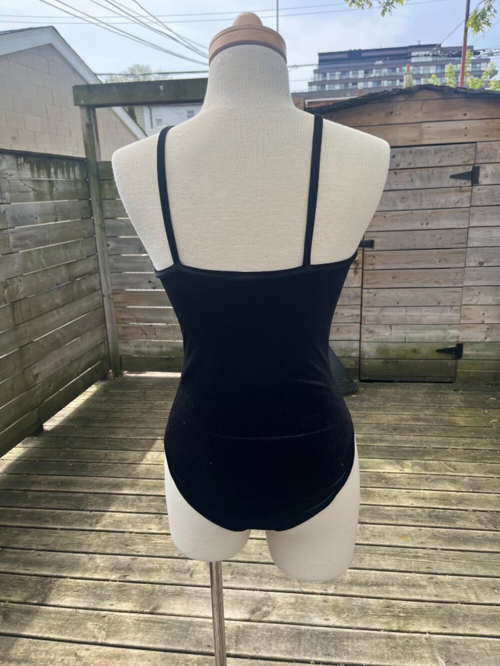 Topshop Black Velvet Applique Bodysuit Fleur Du Mal - Picture 3 of 7